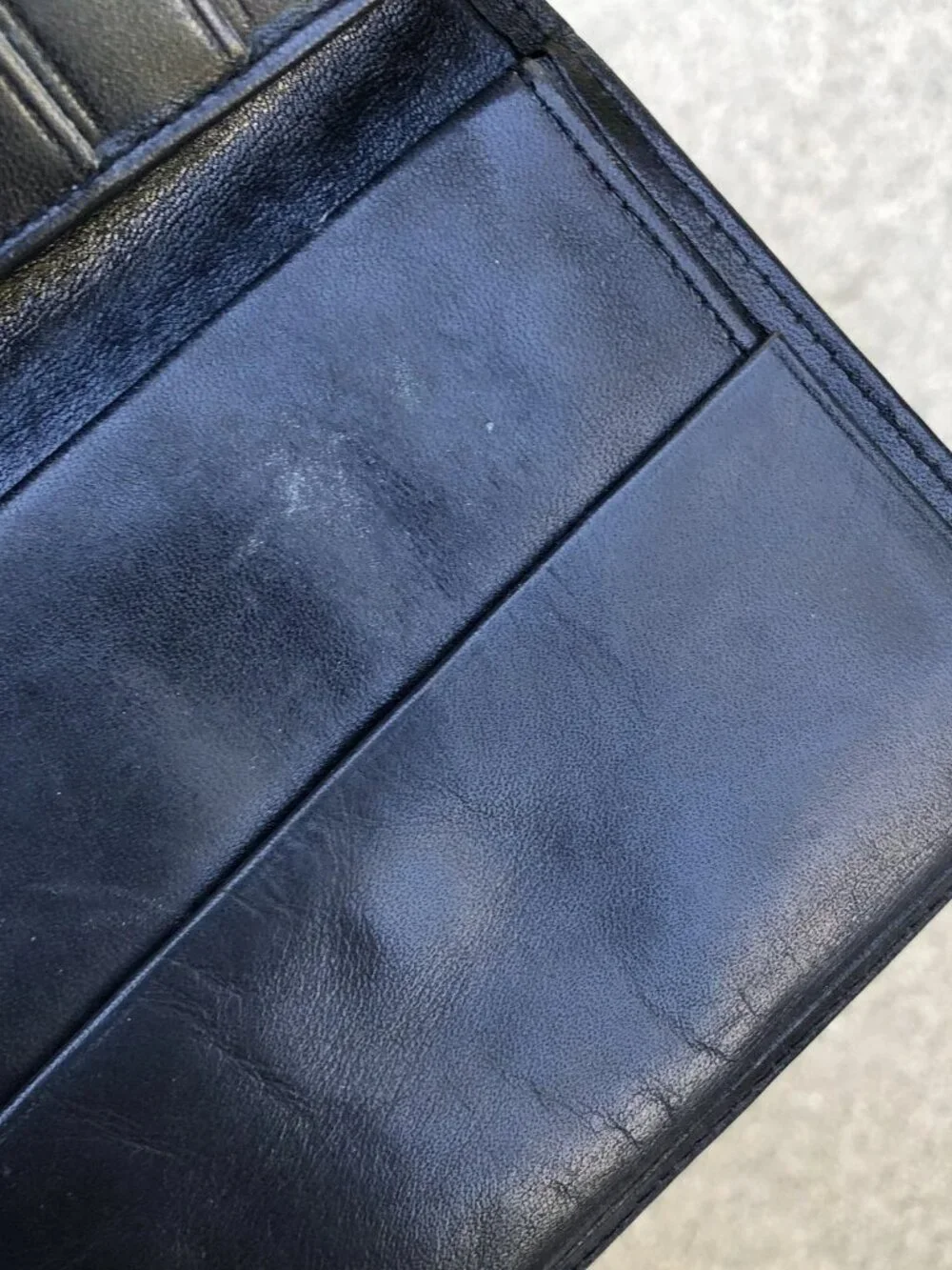 VTG CASTROL OIL Genuine Leather Wallet Black Bifold Unisex Card Holder 5